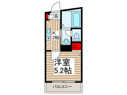 MELDIA桜区田島3丁目NO.2(1K/3階)の間取り写真