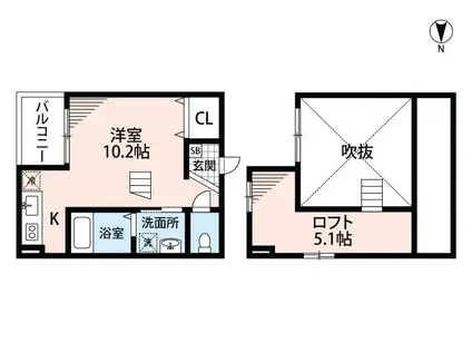 HAUSE(1K/1階)の間取り写真