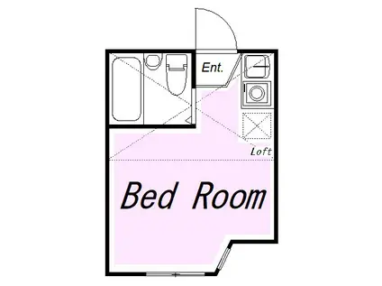 ユナイトKOKANエルリンガー(ワンルーム/2階)の間取り写真