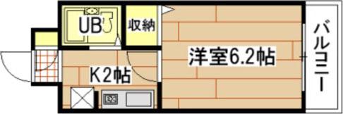 シェル今村(1K/3階)の間取り写真