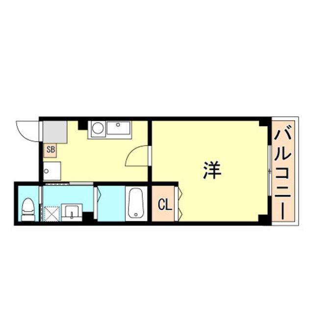BAROOGA(1K/5階)の間取り写真