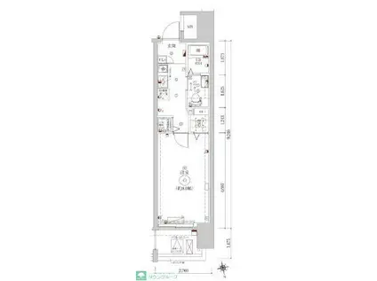 LUMEED江古田(1K/6階)の間取り写真