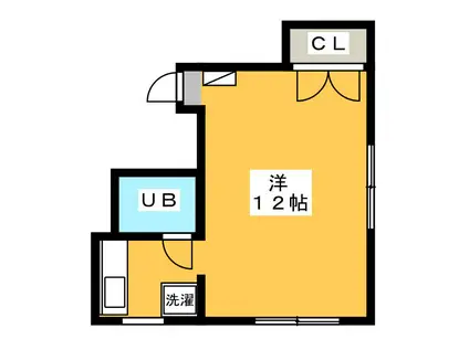 ペルフーメ(ワンルーム/3階)の間取り写真