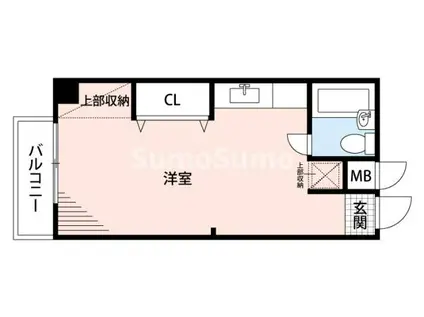 河村レジデンス(1DK/3階)の間取り写真