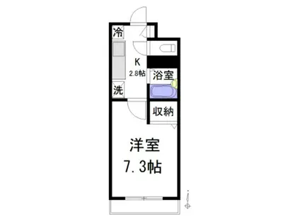 サンセットコート(1K/2階)の間取り写真