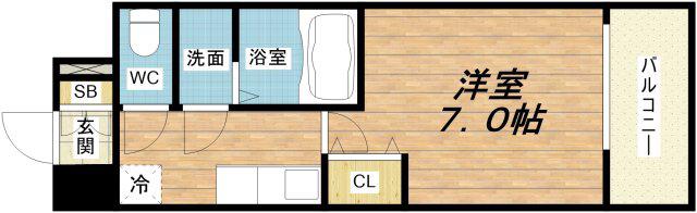 LIVIAZ OSAKA VERITE(1K/9階)の間取り写真