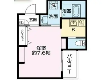 明石エヌエムスワサントユイット(1K/3階)の間取り写真