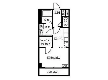 REREVE ZERO(1K/5階)の間取り写真