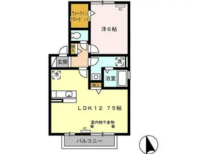 エミネンス(1LDK/2階)の間取り写真