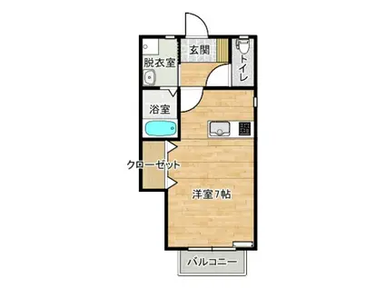 フェアリーヒロタ(ワンルーム/2階)の間取り写真