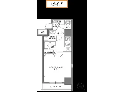 KDX岩本町レジデンス(1K/12階)の間取り写真