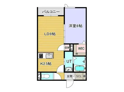 MODENATO TRE(1LDK/3階)の間取り写真