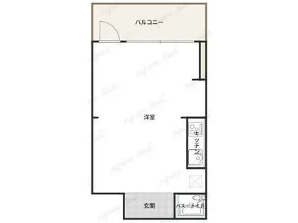 ベルハイムタマチ(ワンルーム/6階)の間取り写真