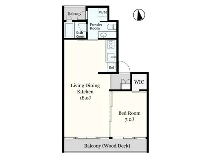 ハウス学芸大(1LDK/1階)の間取り写真