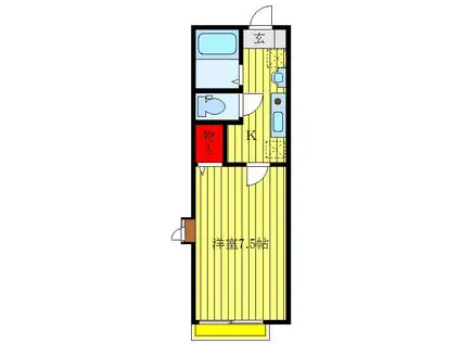 シャトレー大塚(1K/2階)の間取り写真