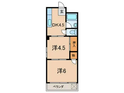 第2菅原マンション(2DK/3階)の間取り写真