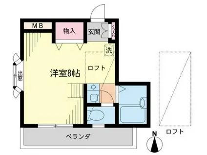 パークハイツ百合ヶ丘(1K/3階)の間取り写真
