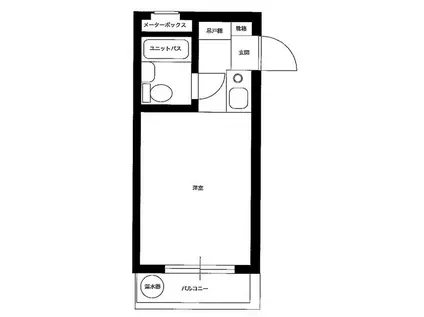 アクシイズ唐木田(ワンルーム/3階)の間取り写真