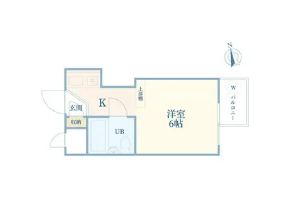 田園都市線 駒沢大学駅 礼無 4階 収納有 3月下旬入居可(ワンルーム/4階)の間取り写真