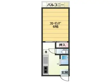 Fアパルトメント金山駅西 201(1K/2階)の間取り写真