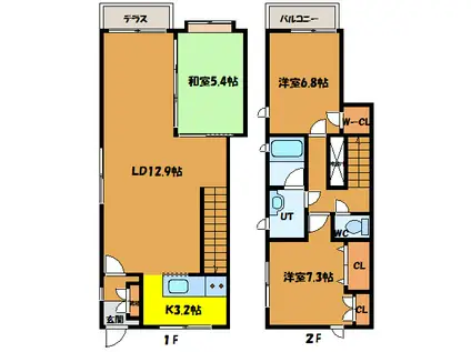 Lスケッチ(3LDK/1階)の間取り写真