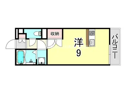 ミランダ浪華V(ワンルーム/2階)の間取り写真