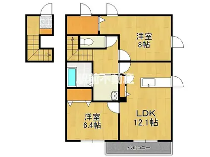 シャーメゾンエクラージュ(2LDK/2階)の間取り写真