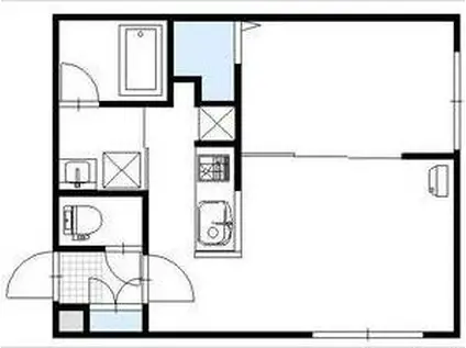 ツキノテラス(1LDK/4階)の間取り写真
