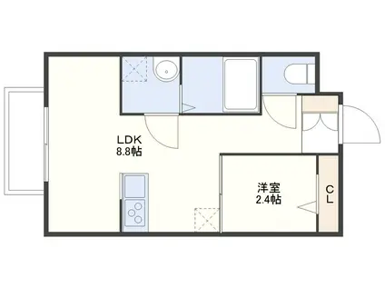 IKD F・G(1LDK/2階)の間取り写真