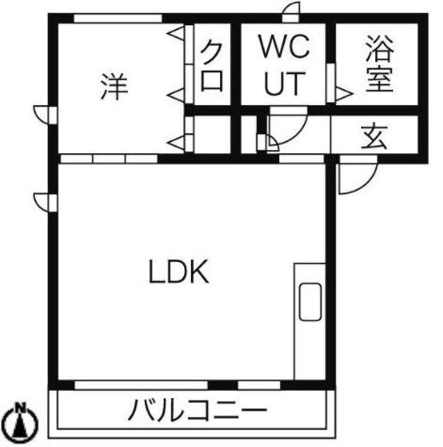 ARCADIAII(1LDK/1階)の間取り写真