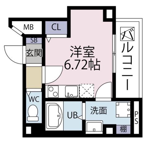 MANO MANSION(ワンルーム/6階)の間取り写真
