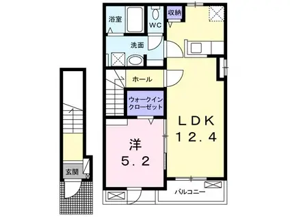 ボン モマン M I(1LDK/2階)の間取り写真