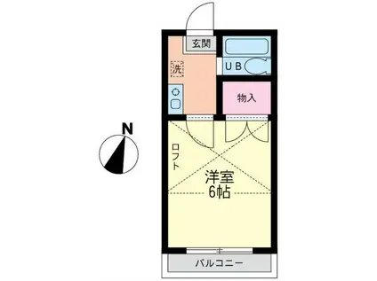 メゾンファミール成瀬(1K/2階)の間取り写真