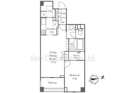 中目黒パークハウス(1SLDK/3階)の間取り写真