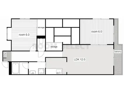 東栄ビル(3LDK/3階)の間取り写真