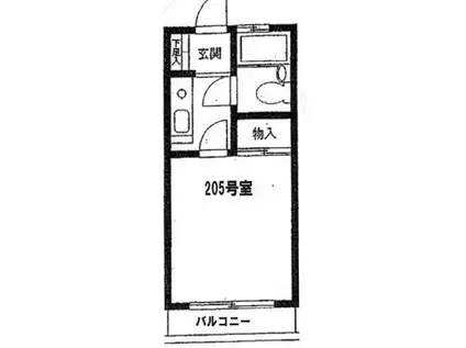 VILLA昭立(1K/2階)の間取り写真