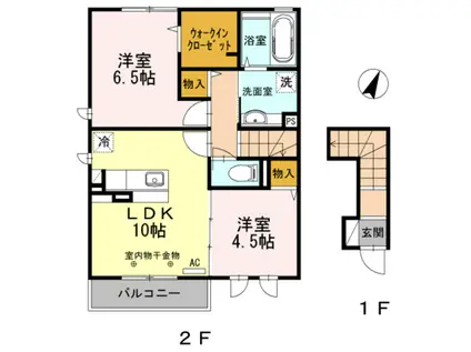 スターエイト(2LDK/2階)の間取り写真