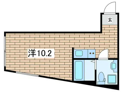 TRIAS155(ワンルーム/2階)の間取り写真