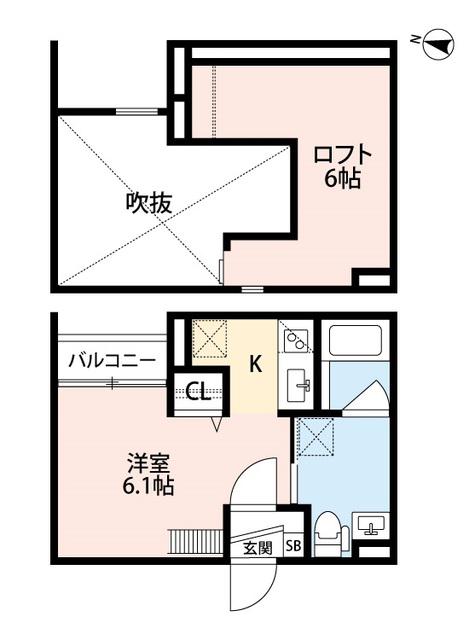MAISON DE CERCLE(ワンルーム/1階)の間取り写真