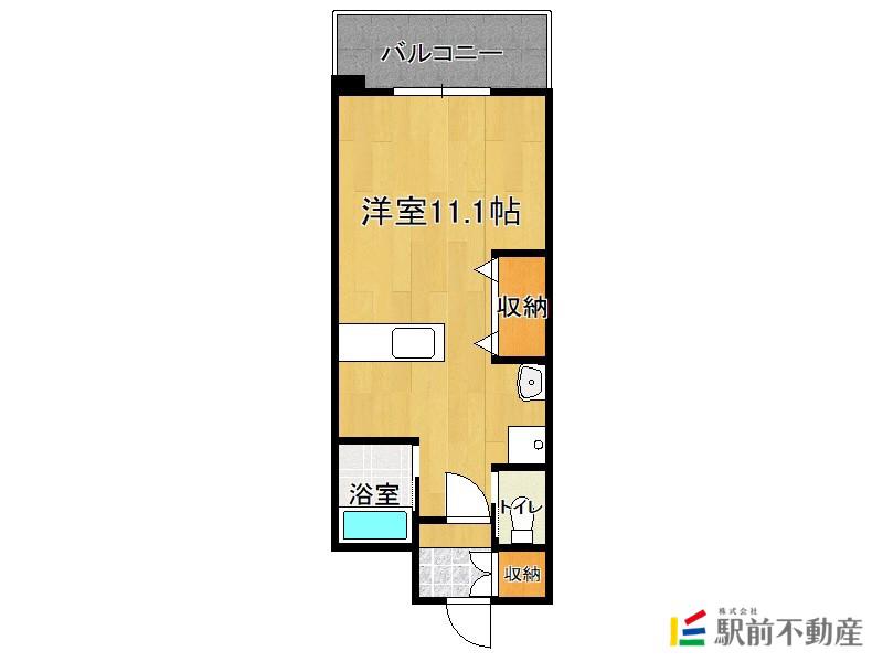 BBS古賀駅前(ワンルーム/8階)の間取り写真