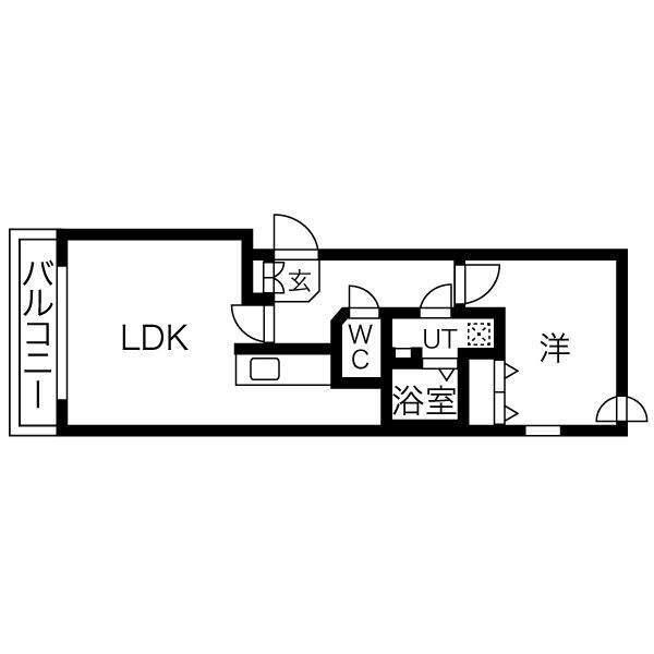 アーキヒルズ(1LDK/4階)の間取り写真