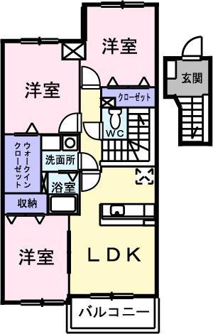 ヒルサイドスクエアI(3LDK/3階)の間取り写真