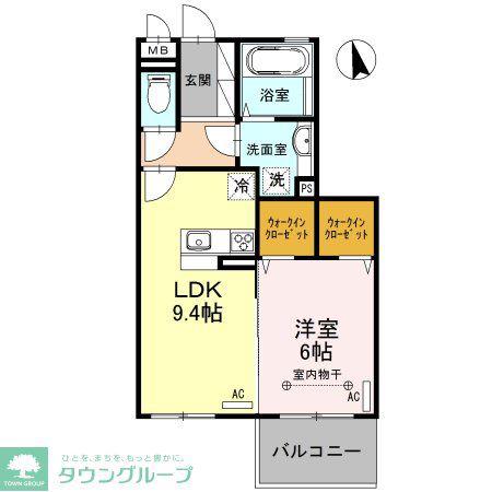 ファミール(1LDK/3階)の間取り写真