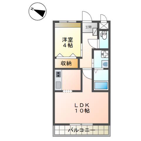 ヴィラ フェリーチェ(1LDK/1階)の間取り写真