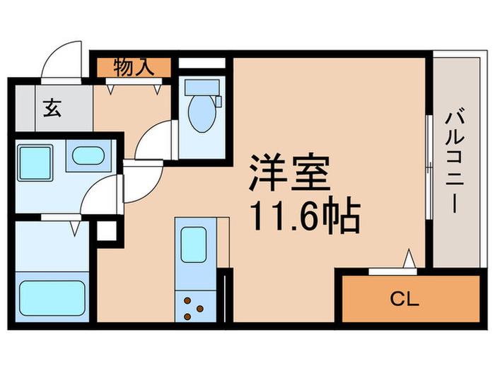 サンシャインヒルズ昭和町(ワンルーム/3階)の間取り写真