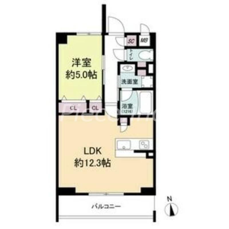 ESTAGEO関目高殿(1LDK/5階)の間取り写真