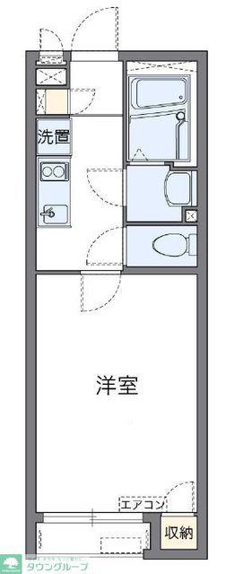 クレイノスヨン(1K/2階)の間取り写真