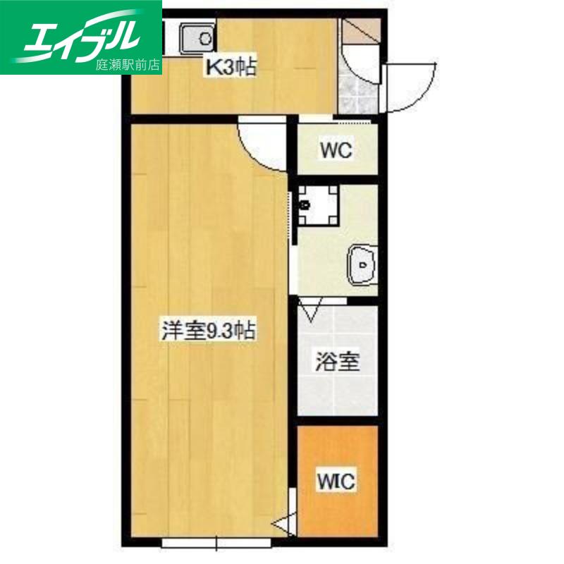 JAROW(1K/2階)の間取り写真