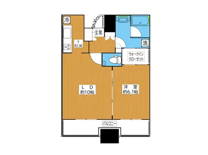 ステーションプラザタワー(1LDK/16階)の間取り写真