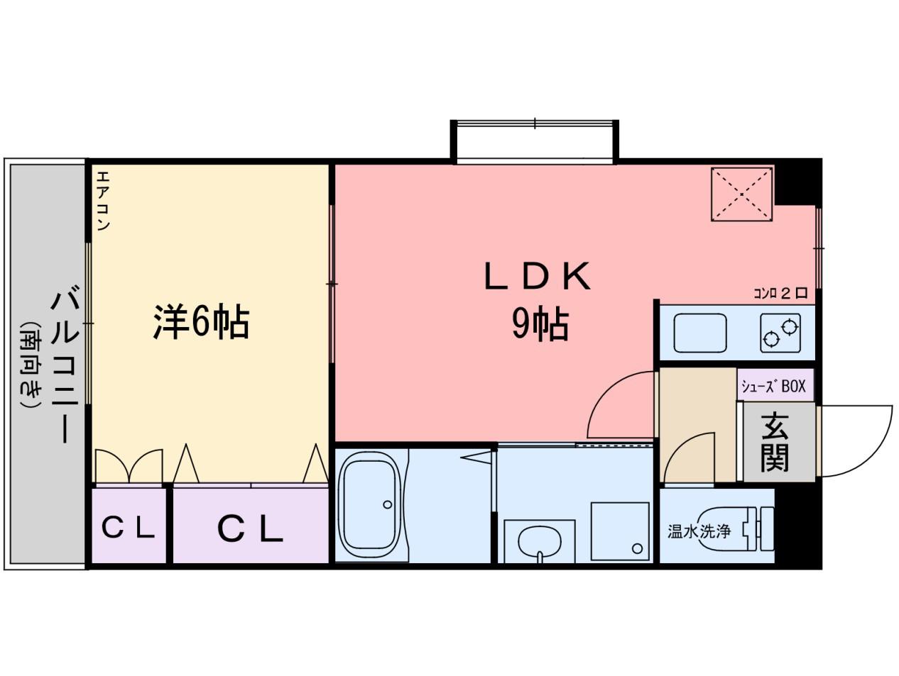 アーバンコート南風台II(1LDK/2階)の間取り写真